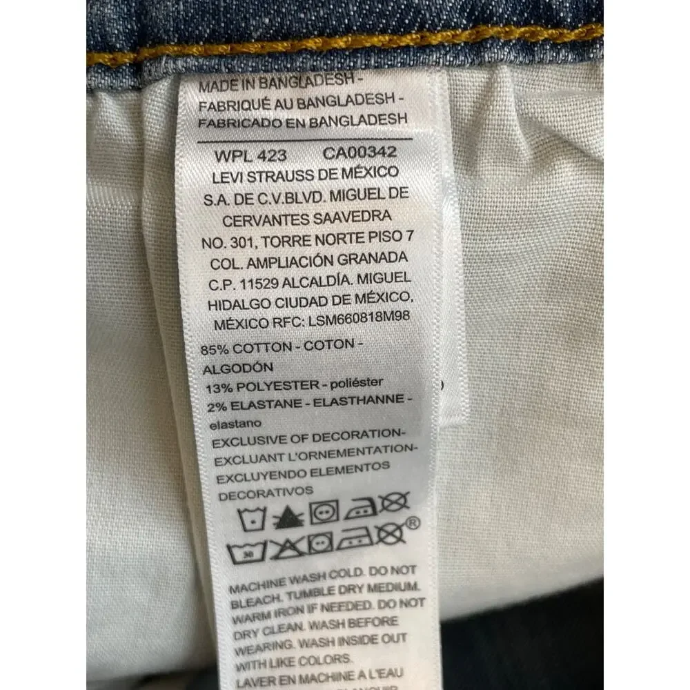 Levis Jeans Mens‎ 34 x 30 Blue Cotton Blend Stretch Signature Straight